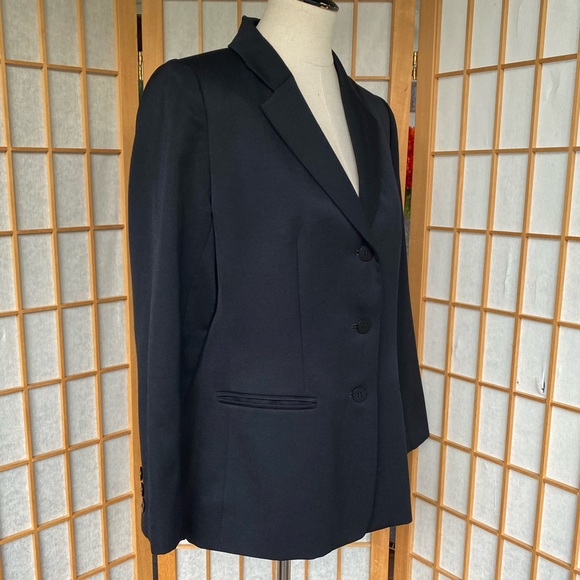 Classiques Entier Black 100% Wool Blazer SZ MP Career Office - Picture 3 of 12